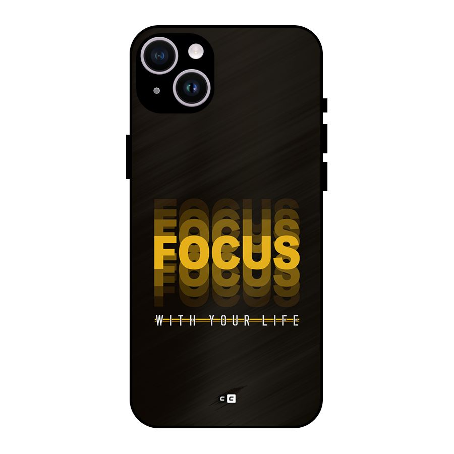 Focus Life Metal Back Case for iPhone 14 Plus