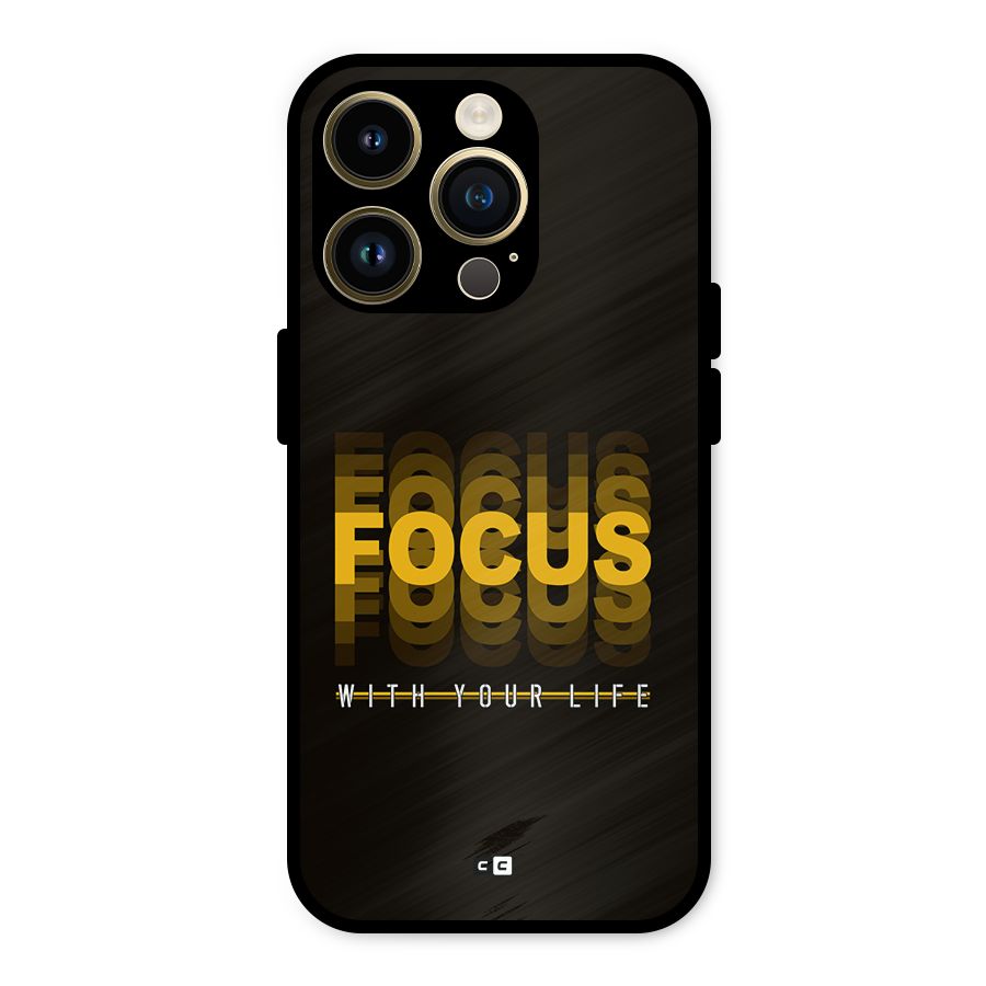 Focus Life Metal Back Case for iPhone 14 Pro