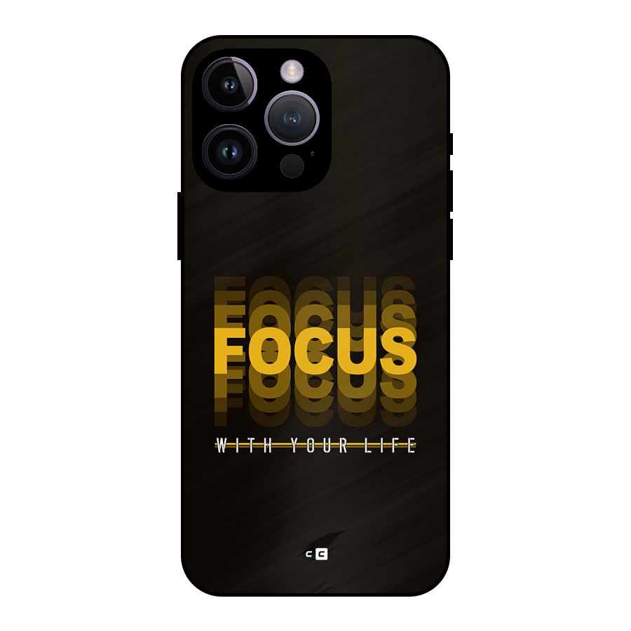 Focus Life Metal Back Case for iPhone 14 Pro Max