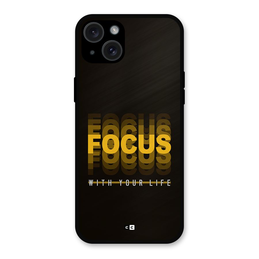 Focus Life Metal Back Case for iPhone 15 Plus