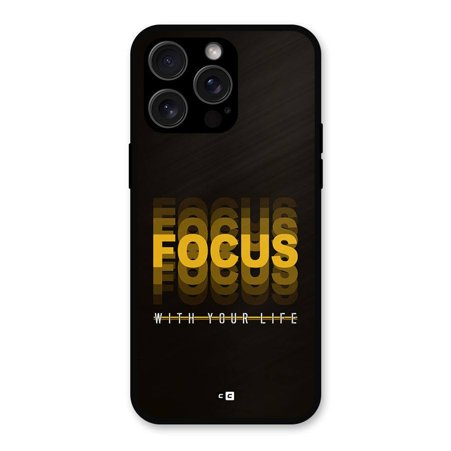 Focus Life Metal Back Case for iPhone 15 Pro Max