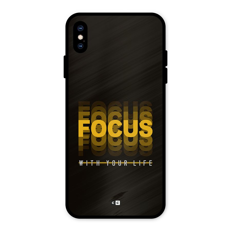 Focus Life Metal Back Case for iPhone XS Max