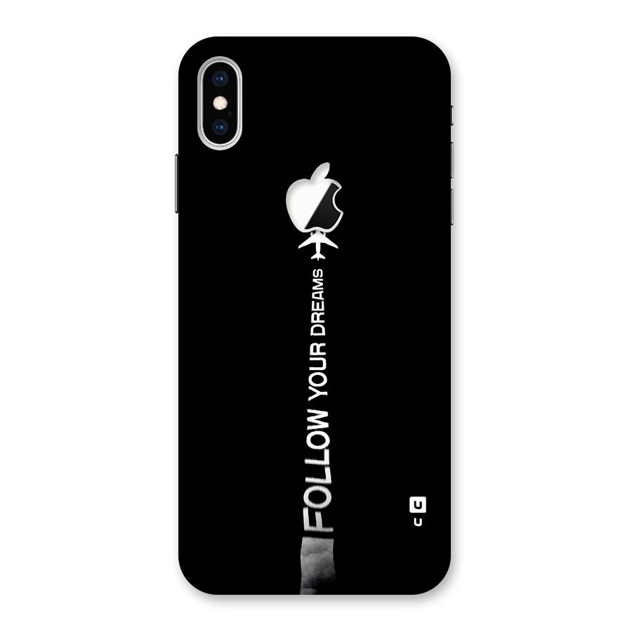 Follow Your Dream Back Case for iPhone XS Max Apple Cut