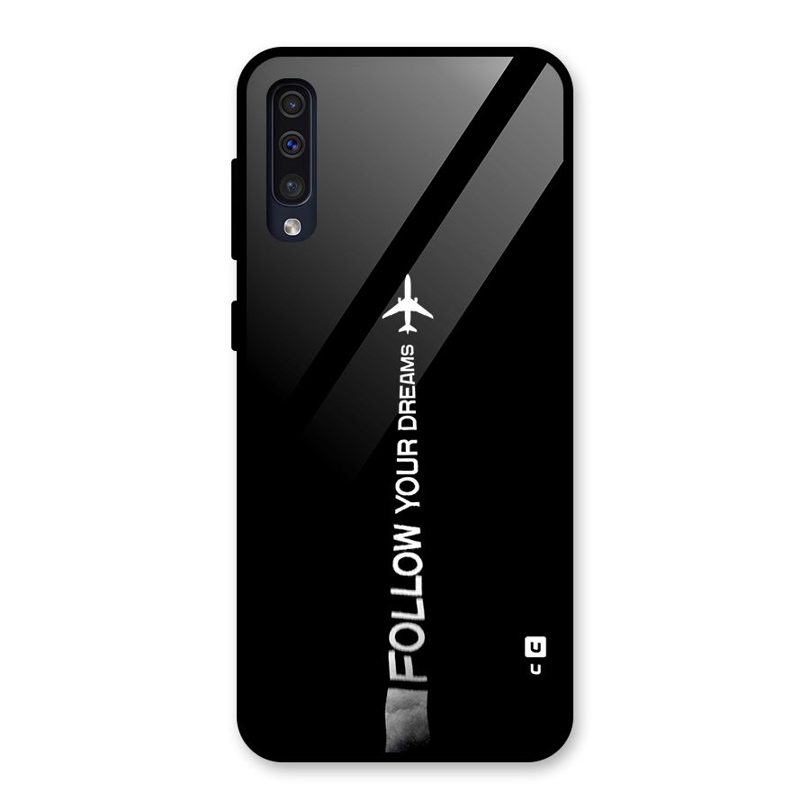 Follow Your Dream Glass Back Case for Galaxy A30s