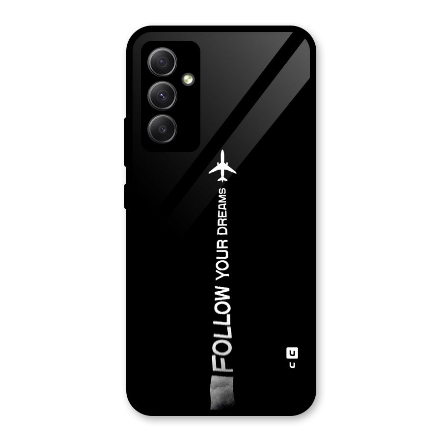 Follow Your Dream Glass Back Case for Galaxy A34
