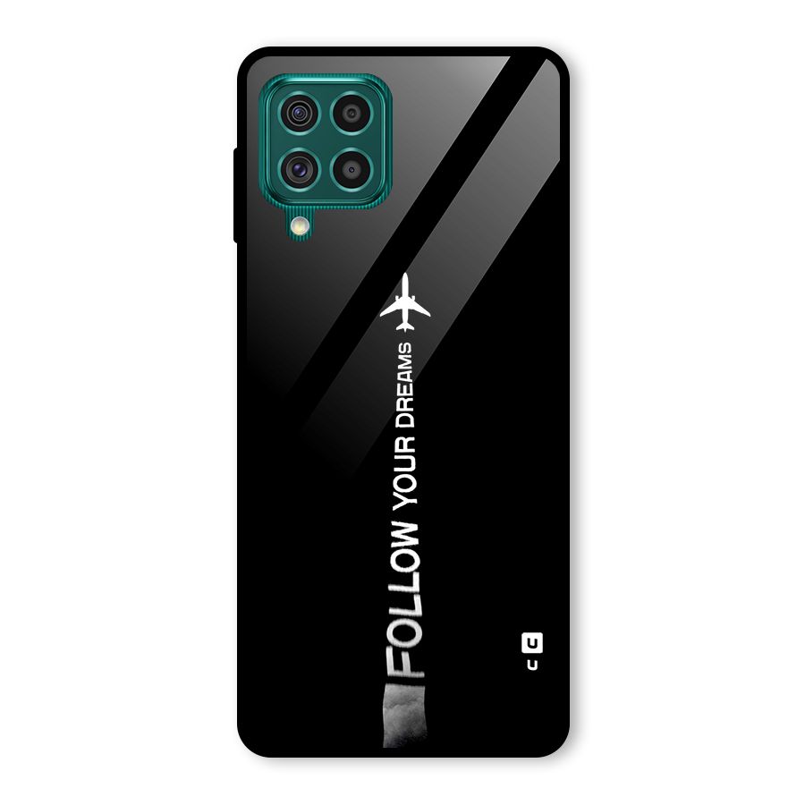 Follow Your Dream Glass Back Case for Galaxy F62
