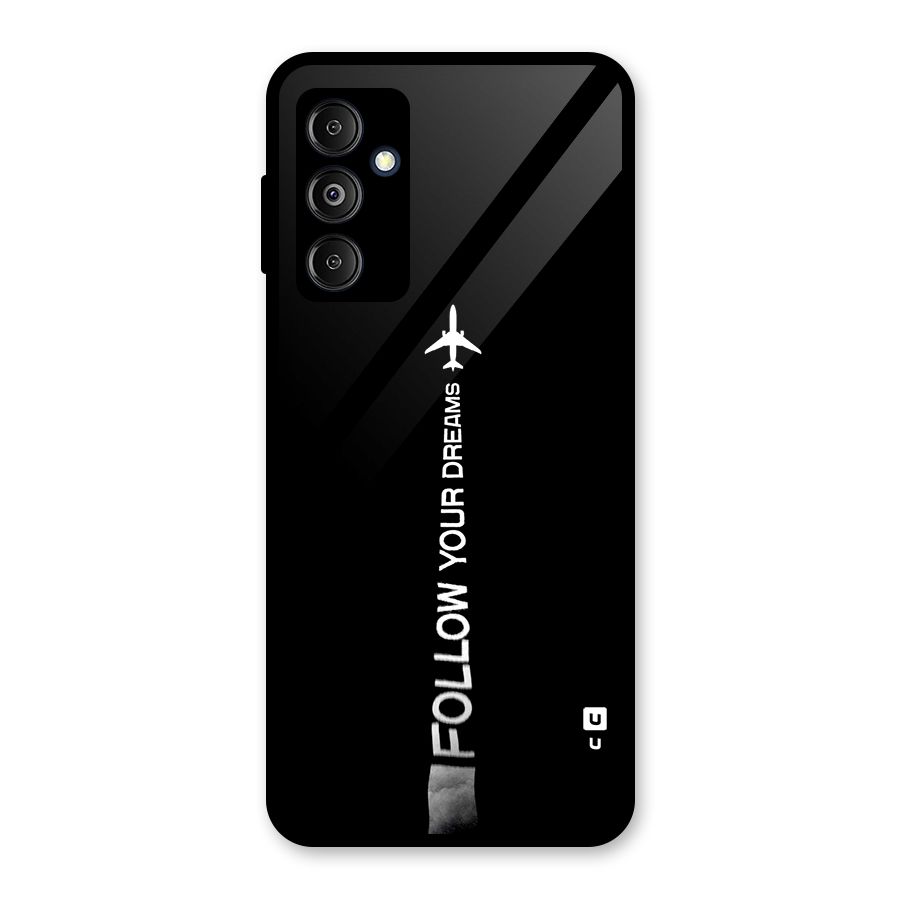 Follow Your Dream Glass Back Case for Galaxy M14 5G