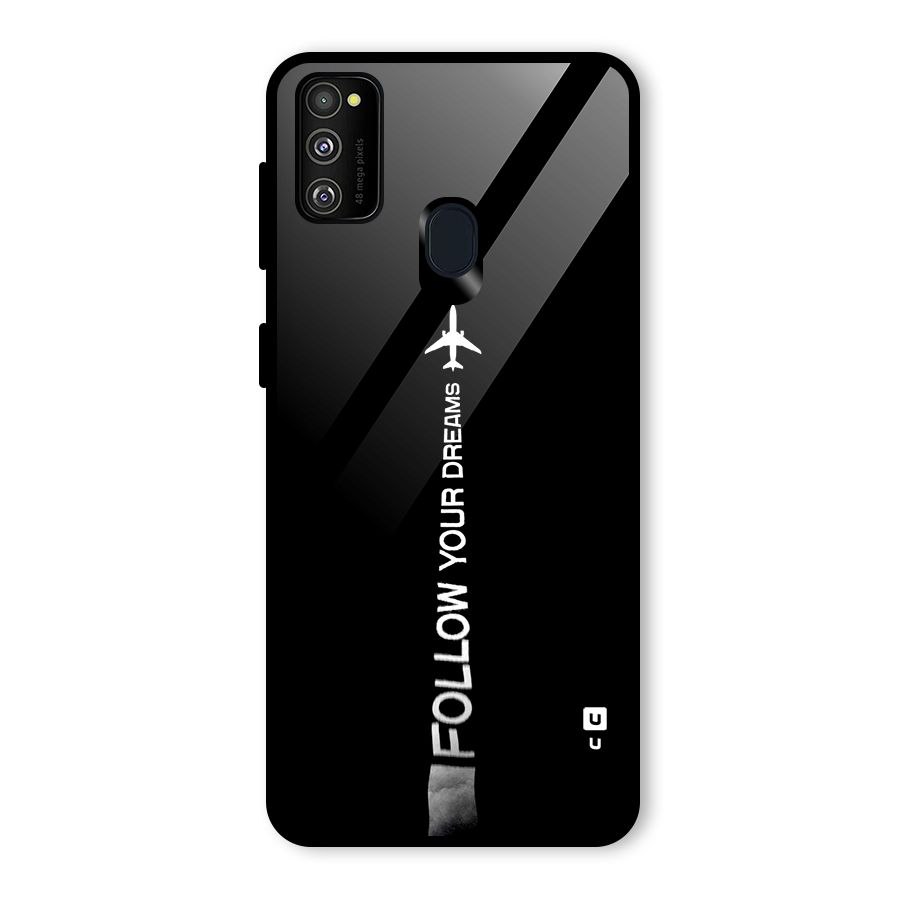 Follow Your Dream Glass Back Case for Galaxy M30s