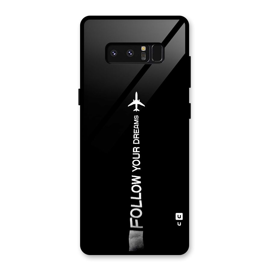 Follow Your Dream Glass Back Case for Galaxy Note 8