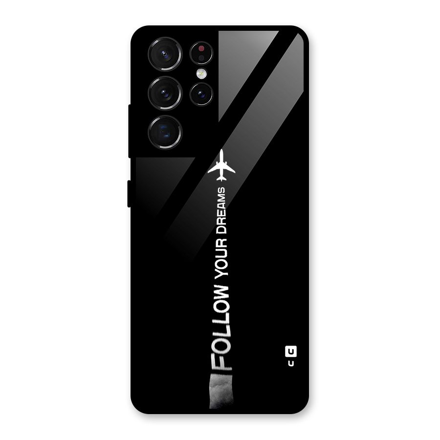 Follow Your Dream Glass Back Case for Galaxy S21 Ultra 5G