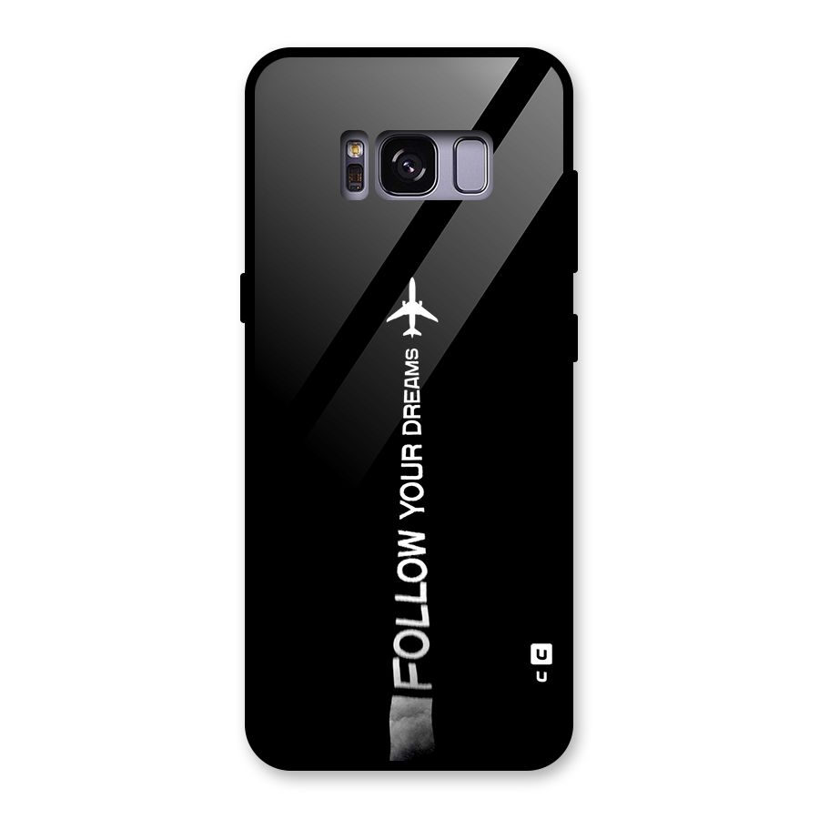 Follow Your Dream Glass Back Case for Galaxy S8