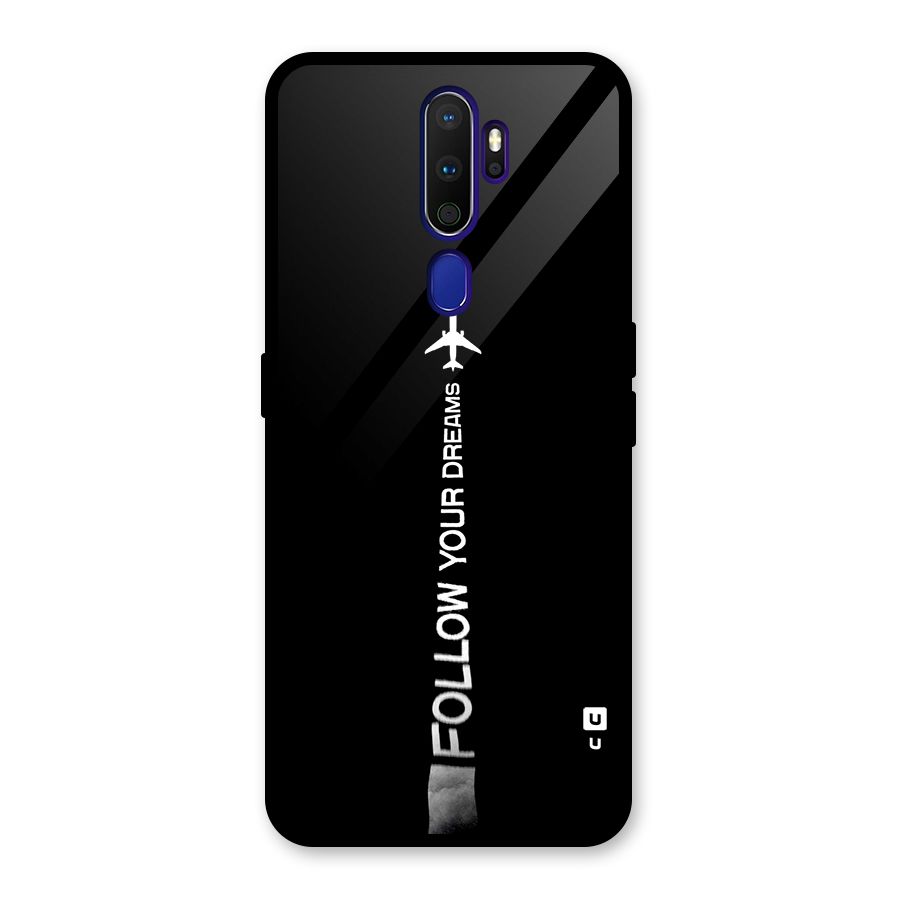 Follow Your Dream Glass Back Case for Oppo A9 (2020)