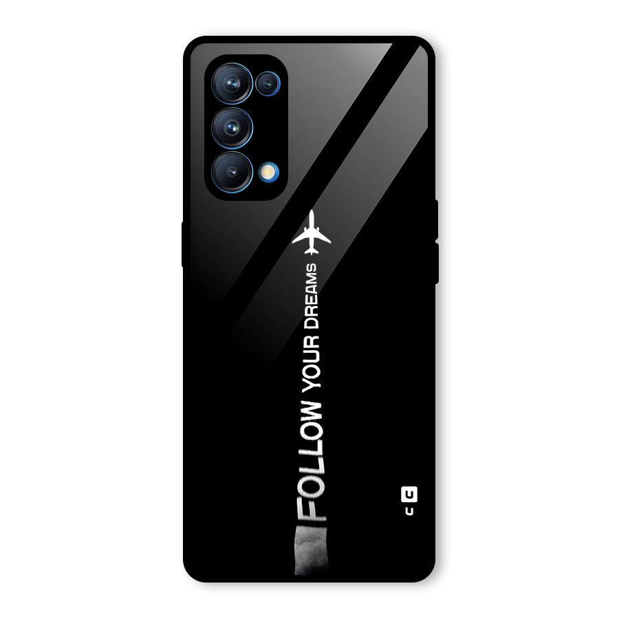 Follow Your Dream Glass Back Case for Oppo Reno5 Pro 5G