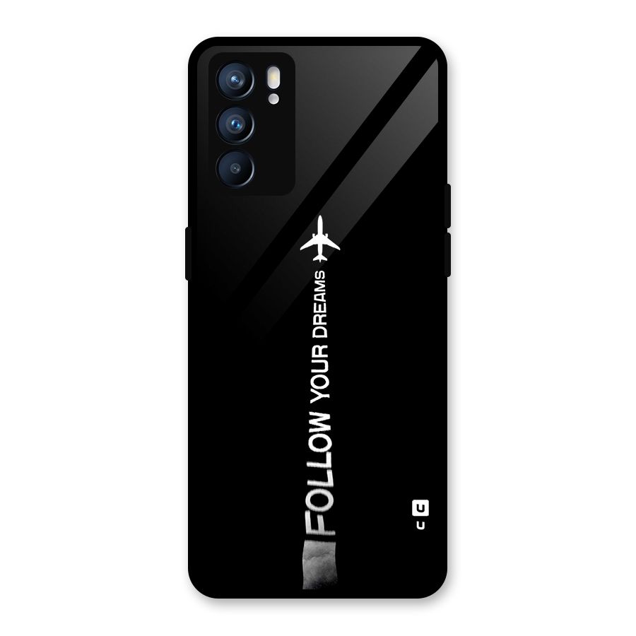 Follow Your Dream Glass Back Case for Oppo Reno6 5G