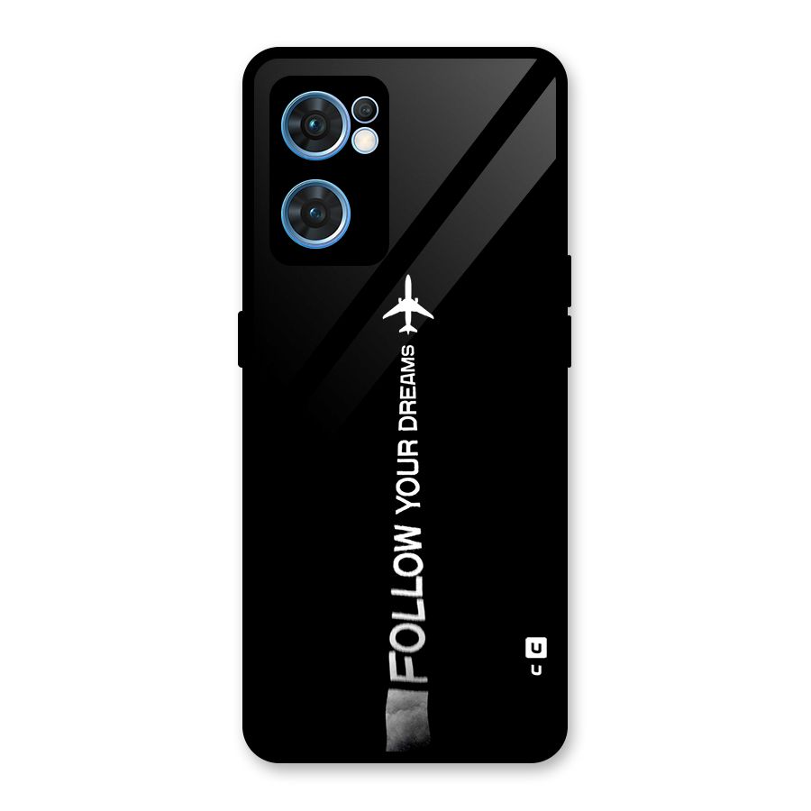 Follow Your Dream Glass Back Case for Oppo Reno7 5G