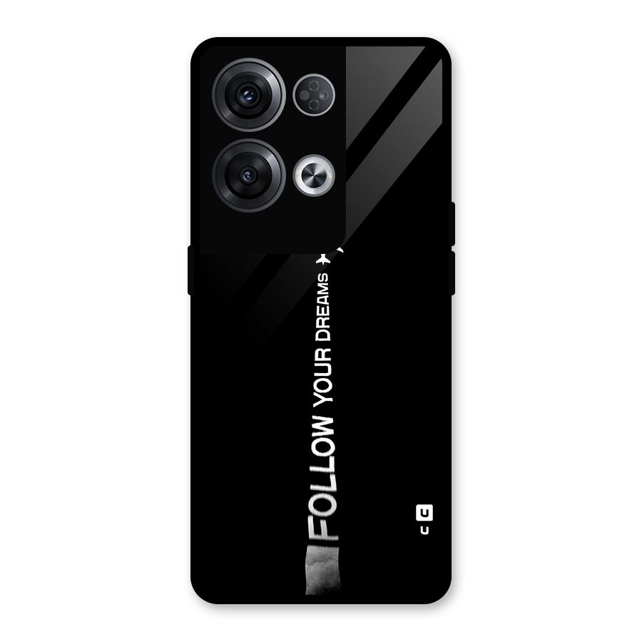 Follow Your Dream Glass Back Case for Oppo Reno8 Pro 5G