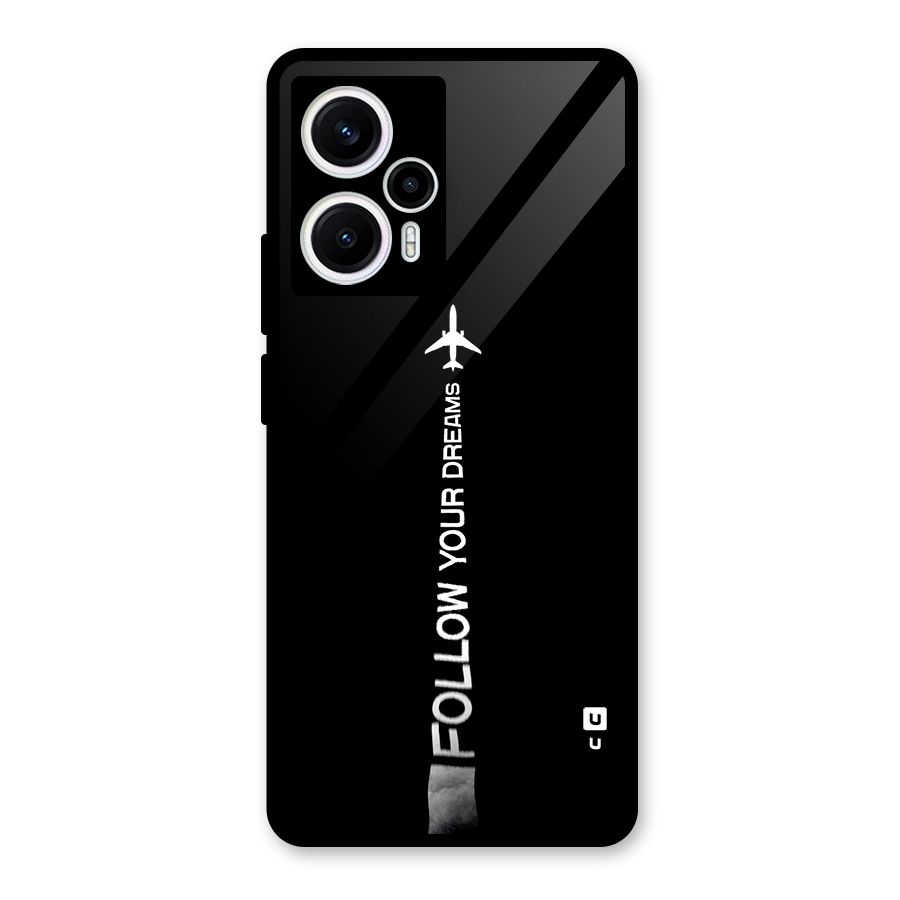 Follow Your Dream Glass Back Case for Poco F5