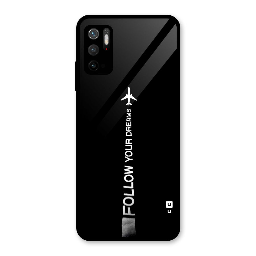 Follow Your Dream Glass Back Case for Poco M3 Pro 5G
