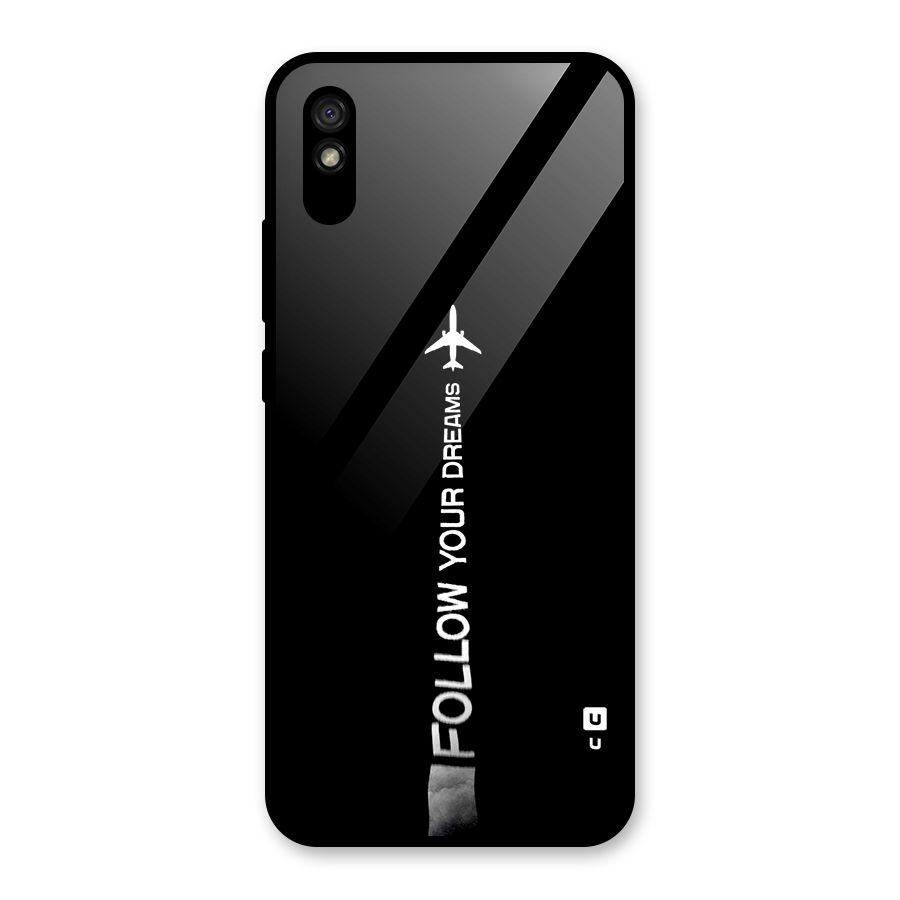 Follow Your Dream Glass Back Case for Redmi 9i
