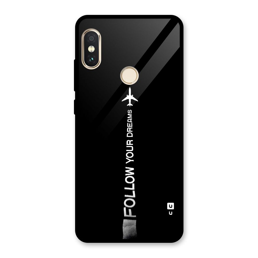 Follow Your Dream Glass Back Case for Redmi Note 5 Pro