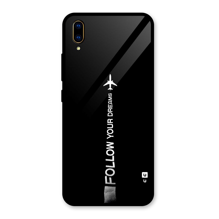 Follow Your Dream Glass Back Case for Vivo V11 Pro