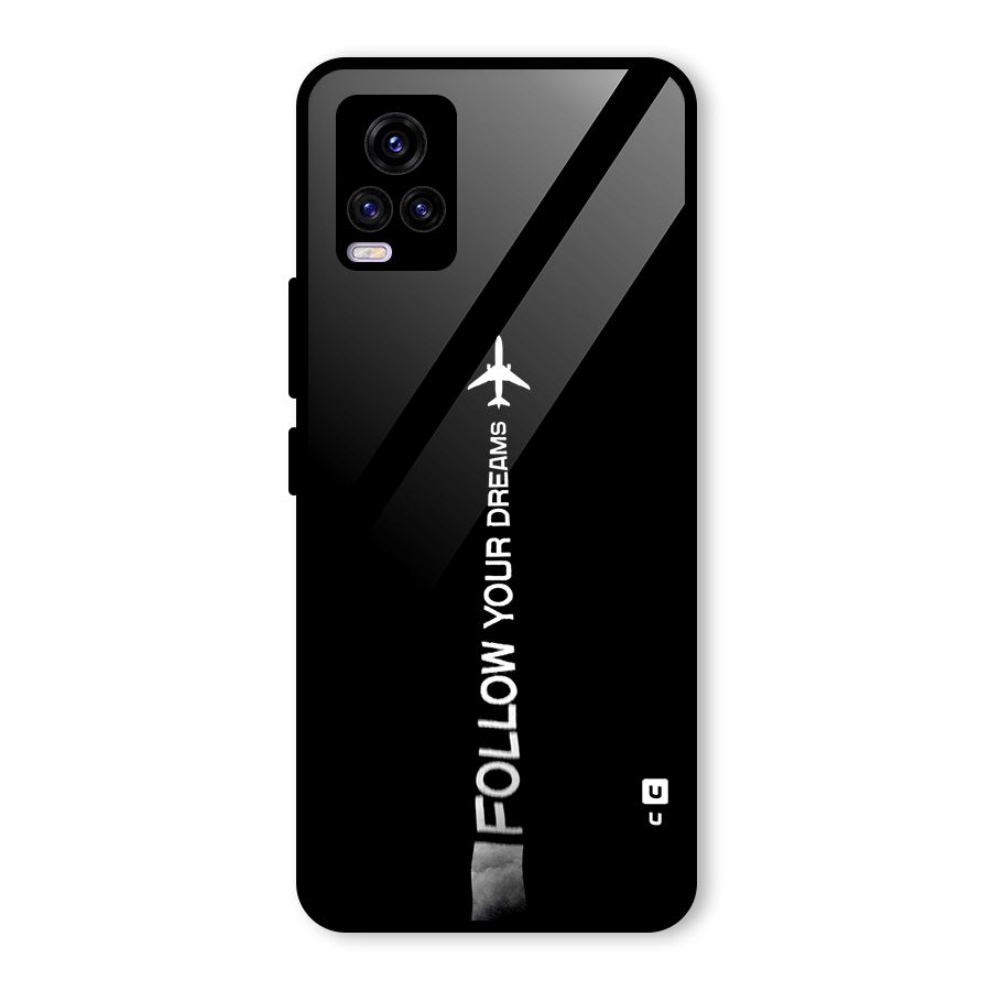 Follow Your Dream Glass Back Case for Vivo V20 2021