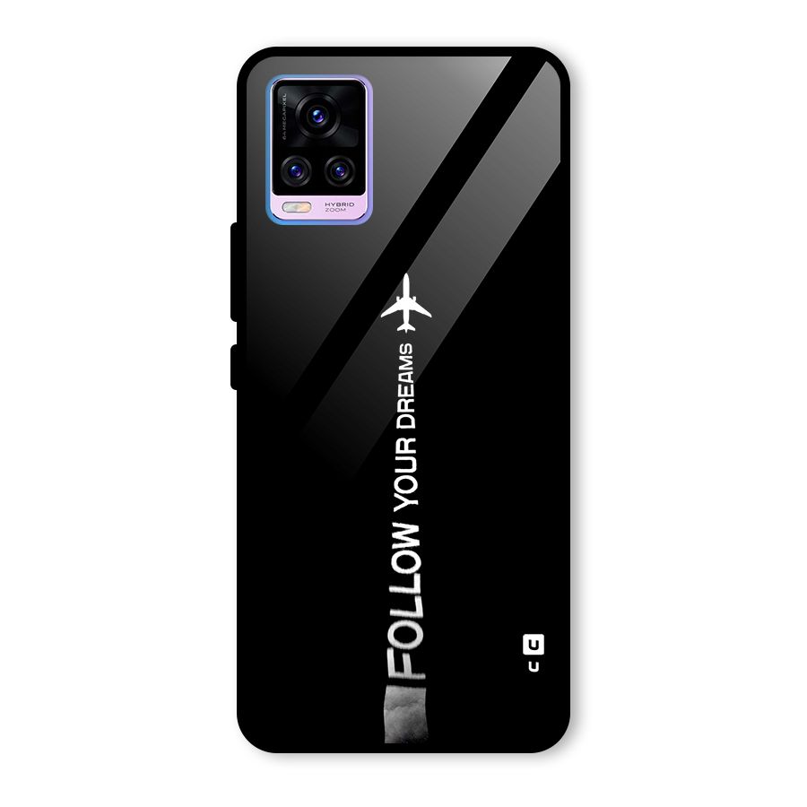 Follow Your Dream Glass Back Case for Vivo V20 Pro