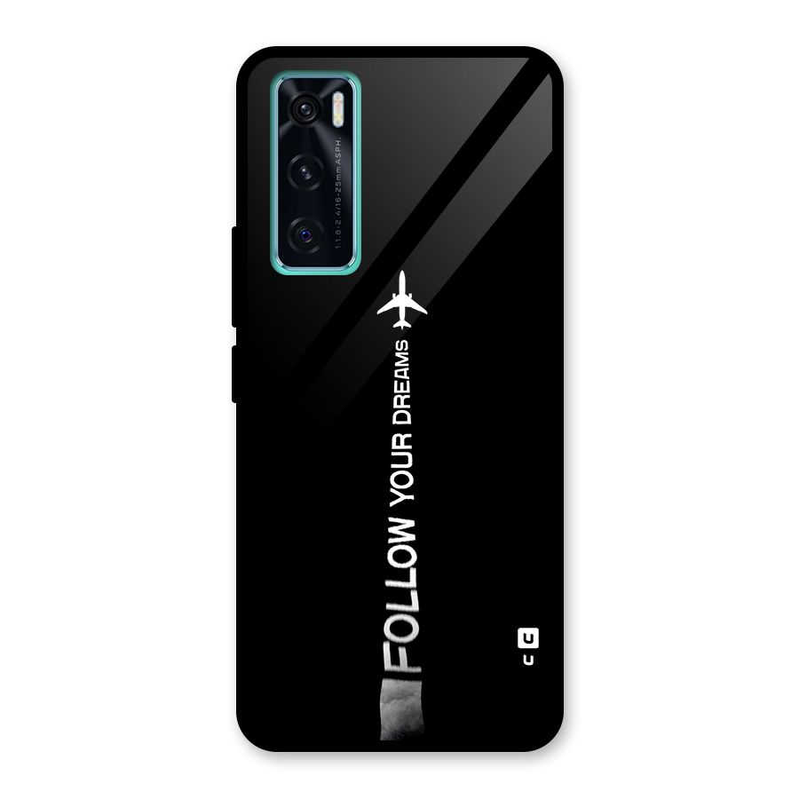 Follow Your Dream Glass Back Case for Vivo V20 SE