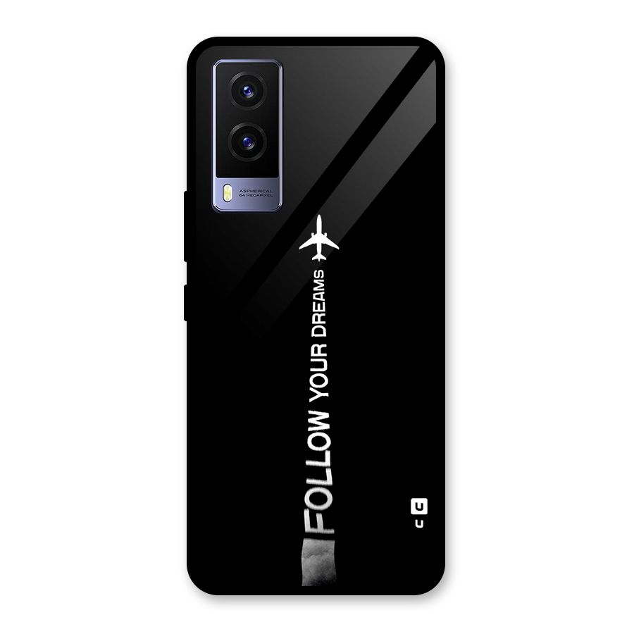Follow Your Dream Glass Back Case for Vivo V21e 5G