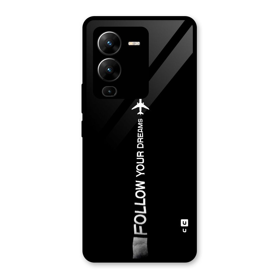 Follow Your Dream Glass Back Case for Vivo V25 Pro