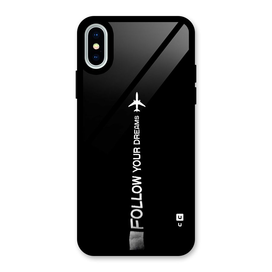 Follow Your Dream Glass Back Case for iPhone X
