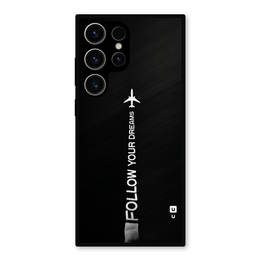 Follow Your Dream Metal Back Case for Galaxy S23 Ultra