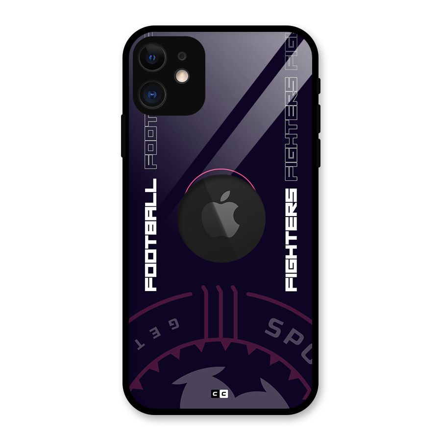 Football Fighters Glass Back Case for iPhone 11 Logo Cut