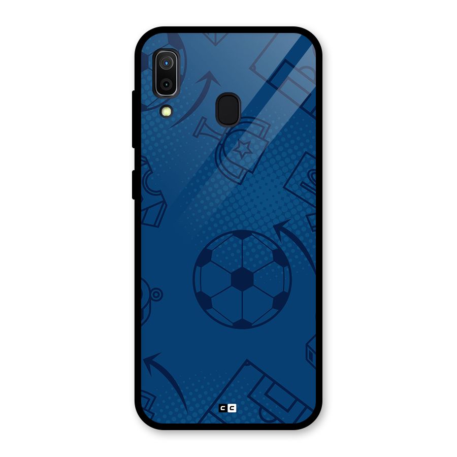 Football Texture Glass Back Case for Galaxy A30