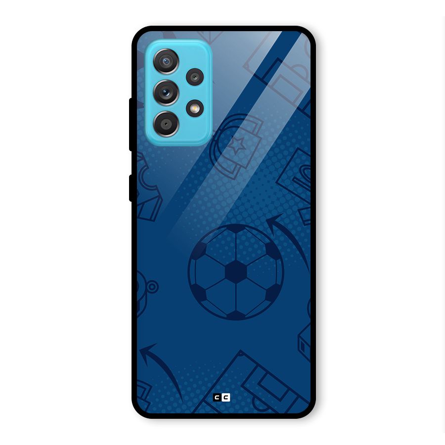 Football Texture Glass Back Case for Galaxy A52
