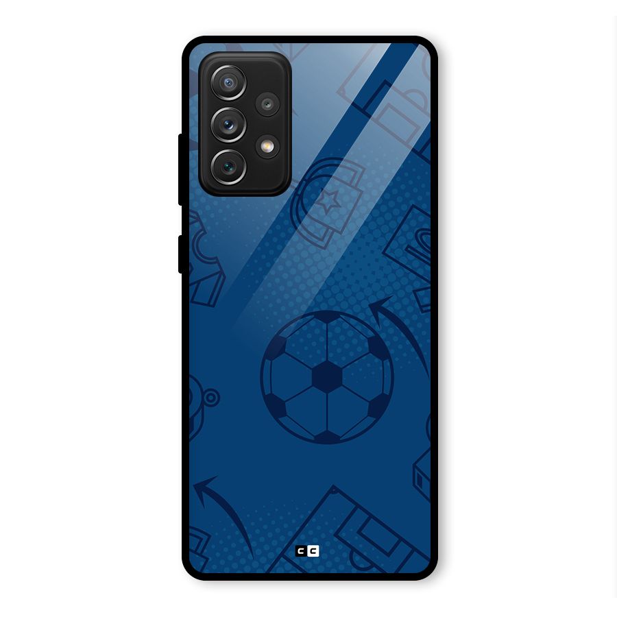 Football Texture Glass Back Case for Galaxy A72