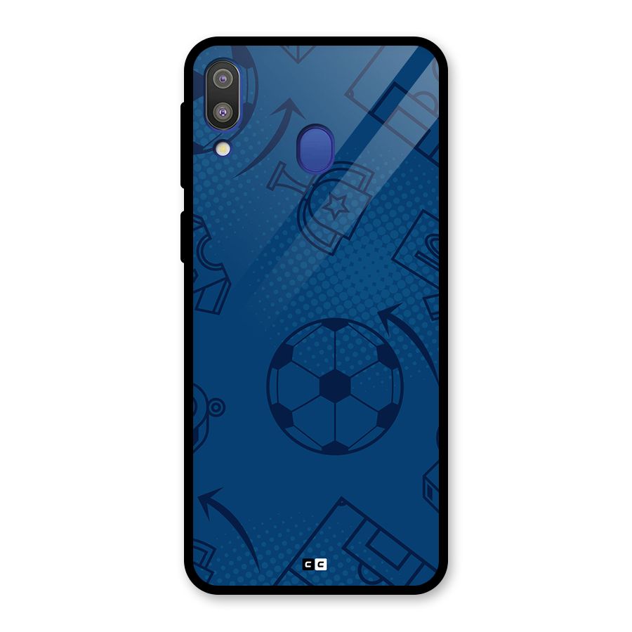 Football Texture Glass Back Case for Galaxy M20