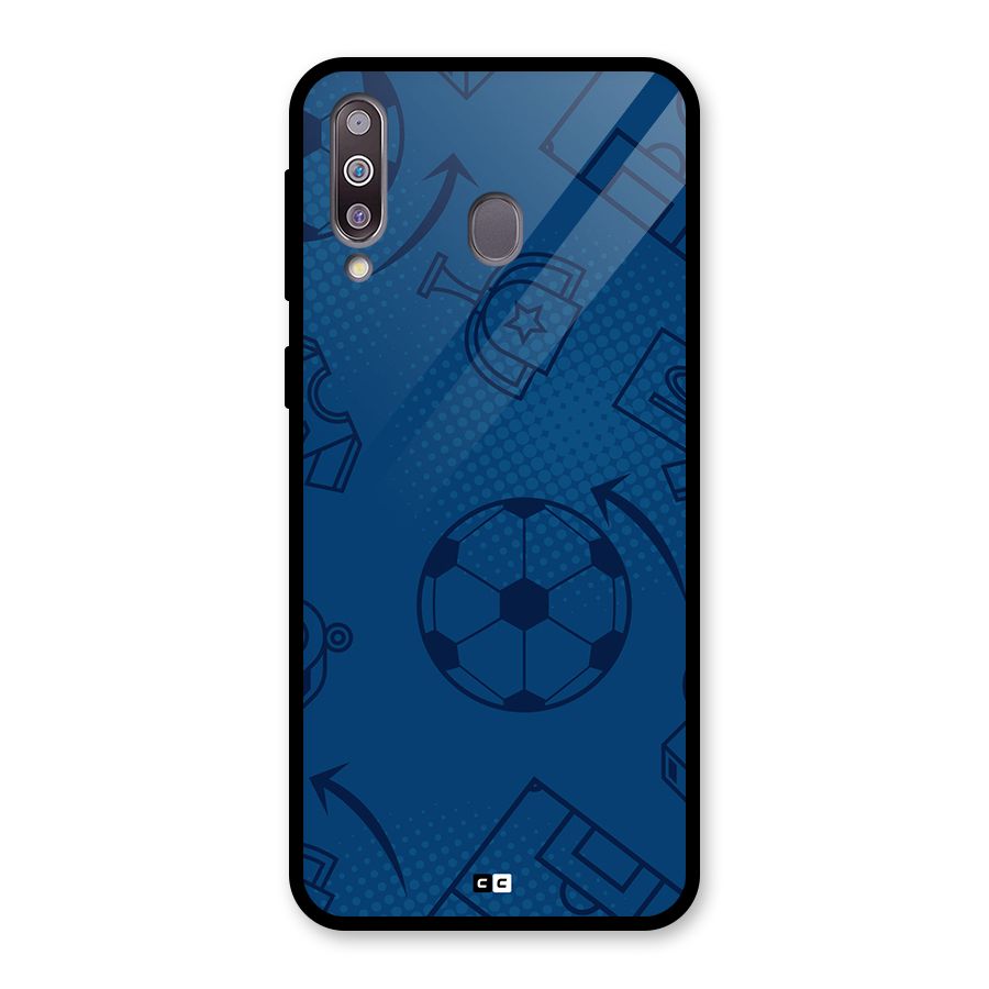Football Texture Glass Back Case for Galaxy M30