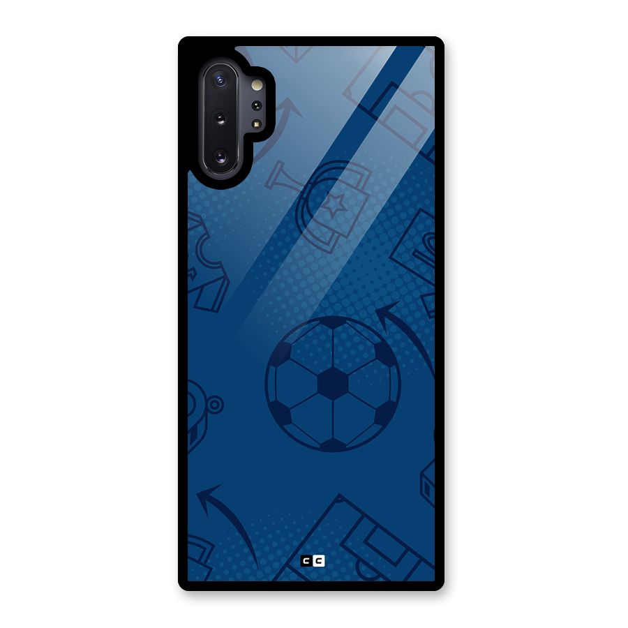 Football Texture Glass Back Case for Galaxy Note 10 Plus