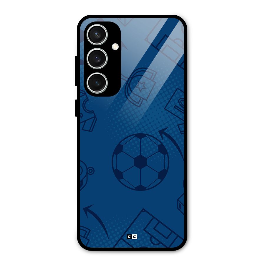 Football Texture Glass Back Case for Galaxy S23 FE