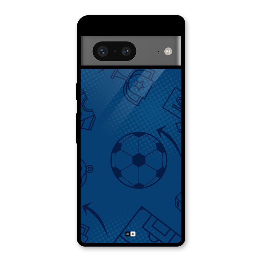 Football Texture Glass Back Case for Google Pixel 7