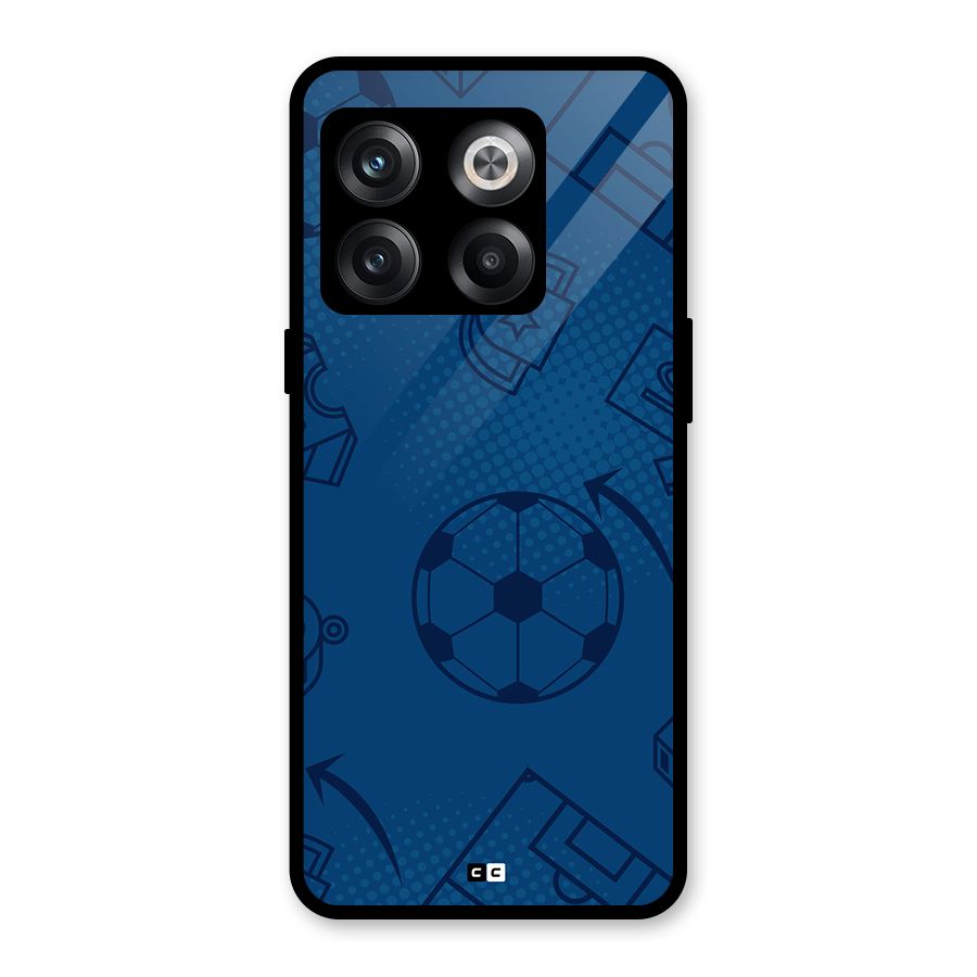 Football Texture Glass Back Case for OnePlus 10T