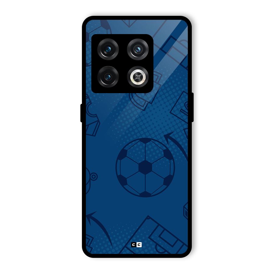Football Texture Glass Back Case for OnePlus 10 Pro 5G