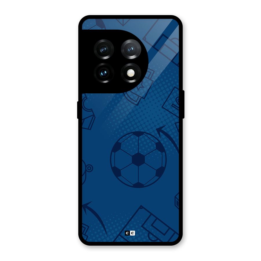 Football Texture Glass Back Case for OnePlus 11