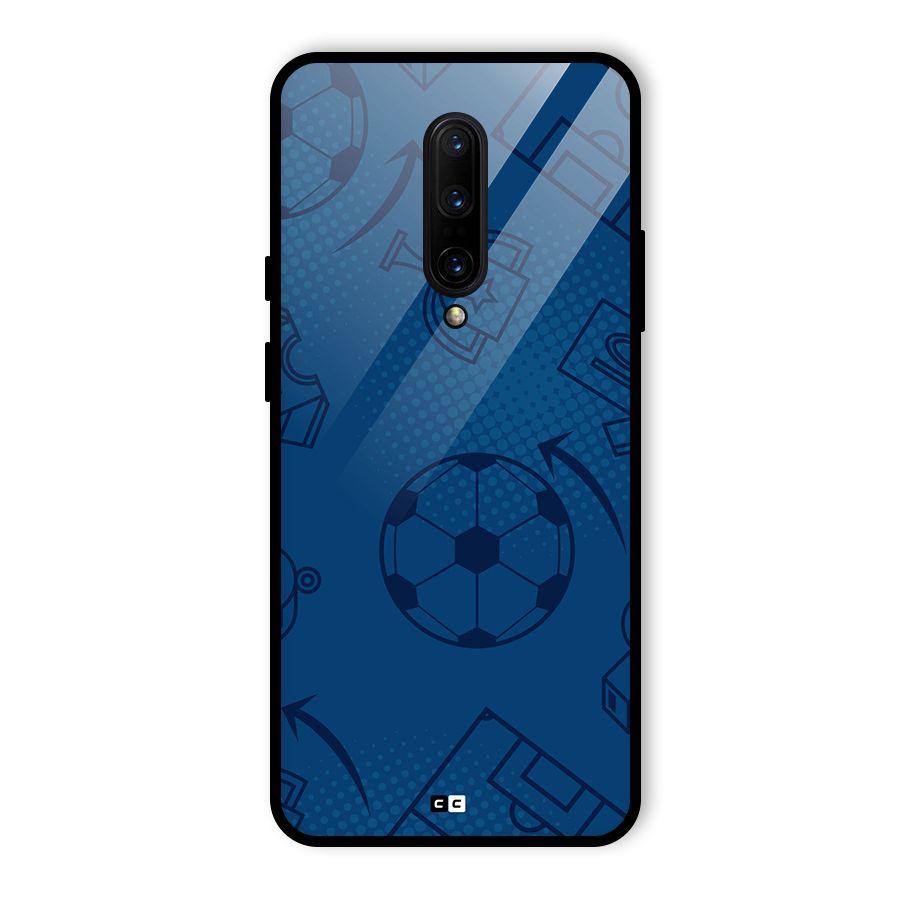 Football Texture Glass Back Case for OnePlus 7 Pro