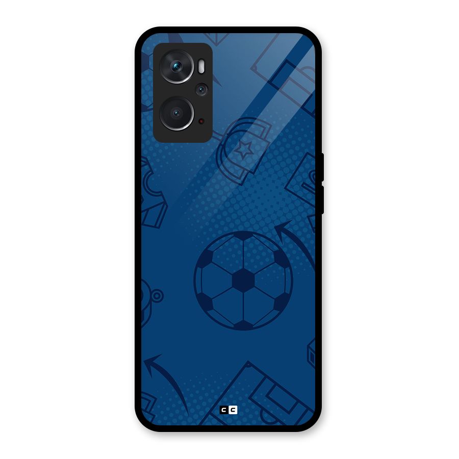 Football Texture Glass Back Case for Oppo K10 4G