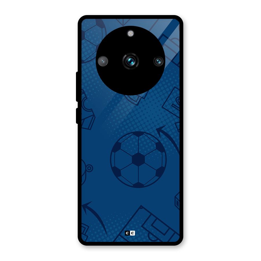 Football Texture Glass Back Case for Realme 11 Pro Plus