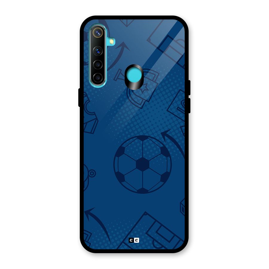 Football Texture Glass Back Case for Realme 5
