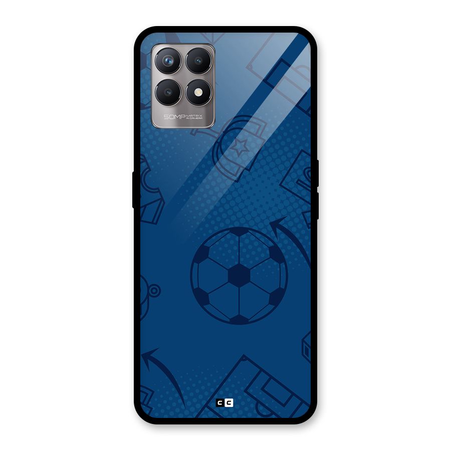 Football Texture Glass Back Case for Realme 8i