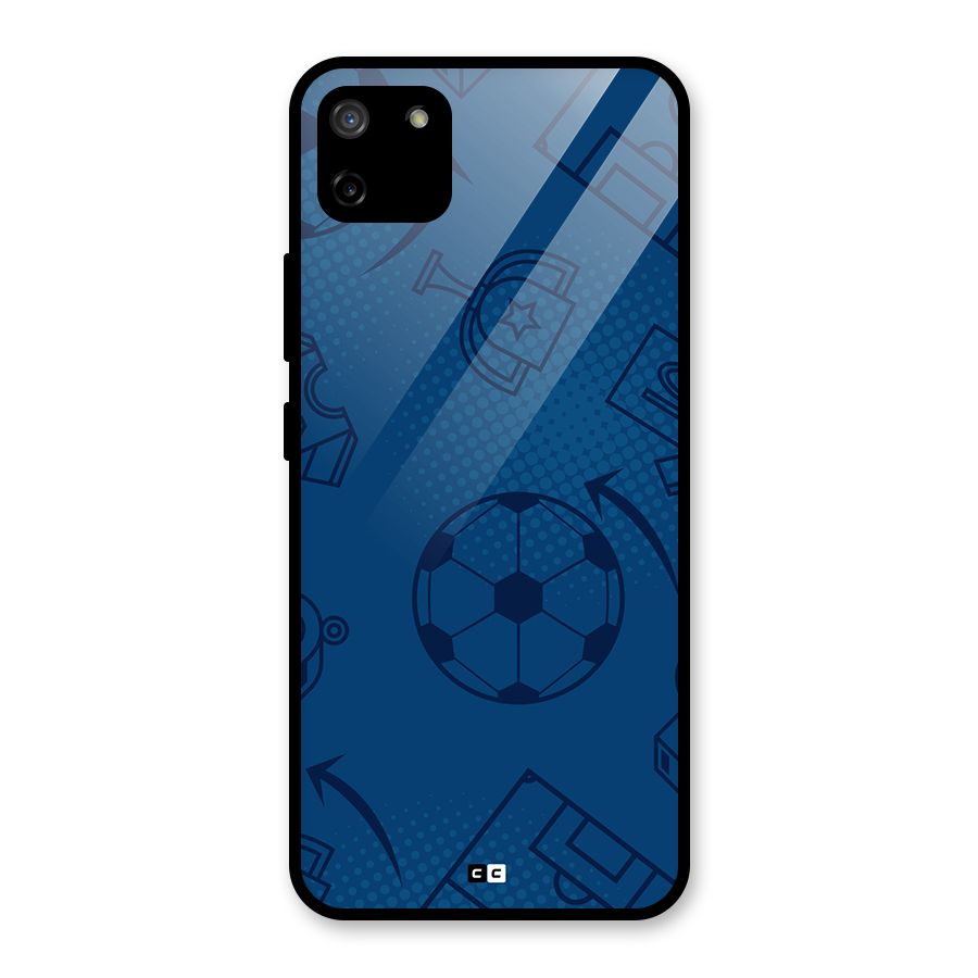 Football Texture Glass Back Case for Realme C11